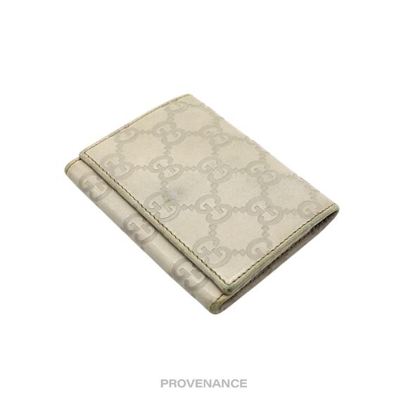 🔴 Gucci Card Wallet - Chalk Guccissima Leather - Picture 3 of 8